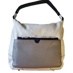 orYany White And Grey Leather Tote, Shoulder Bag